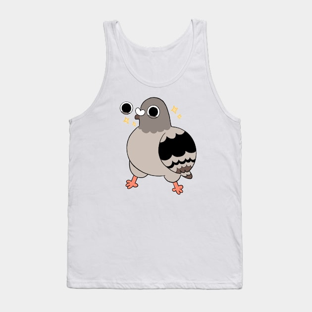 Happy Pigeon Tank Top by chuckdrawsthings